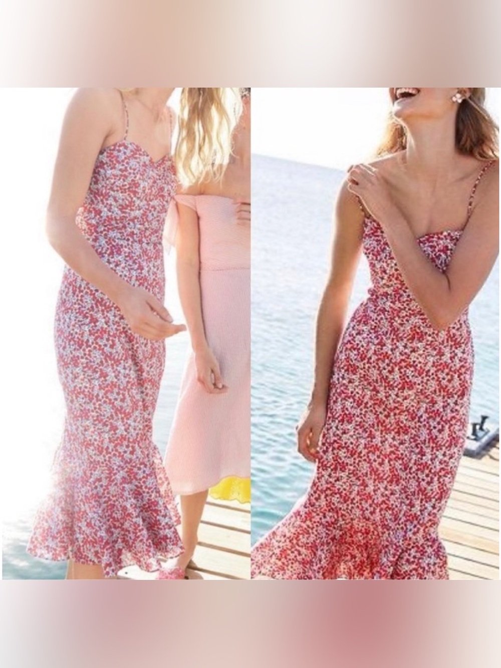 J.Crew Ruffle-Hem Midi Dress in Liberty Wiltshire Floral